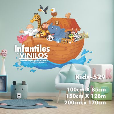 Wallsticker Arca de Noe - Decoración animalitos para pared Kids 529