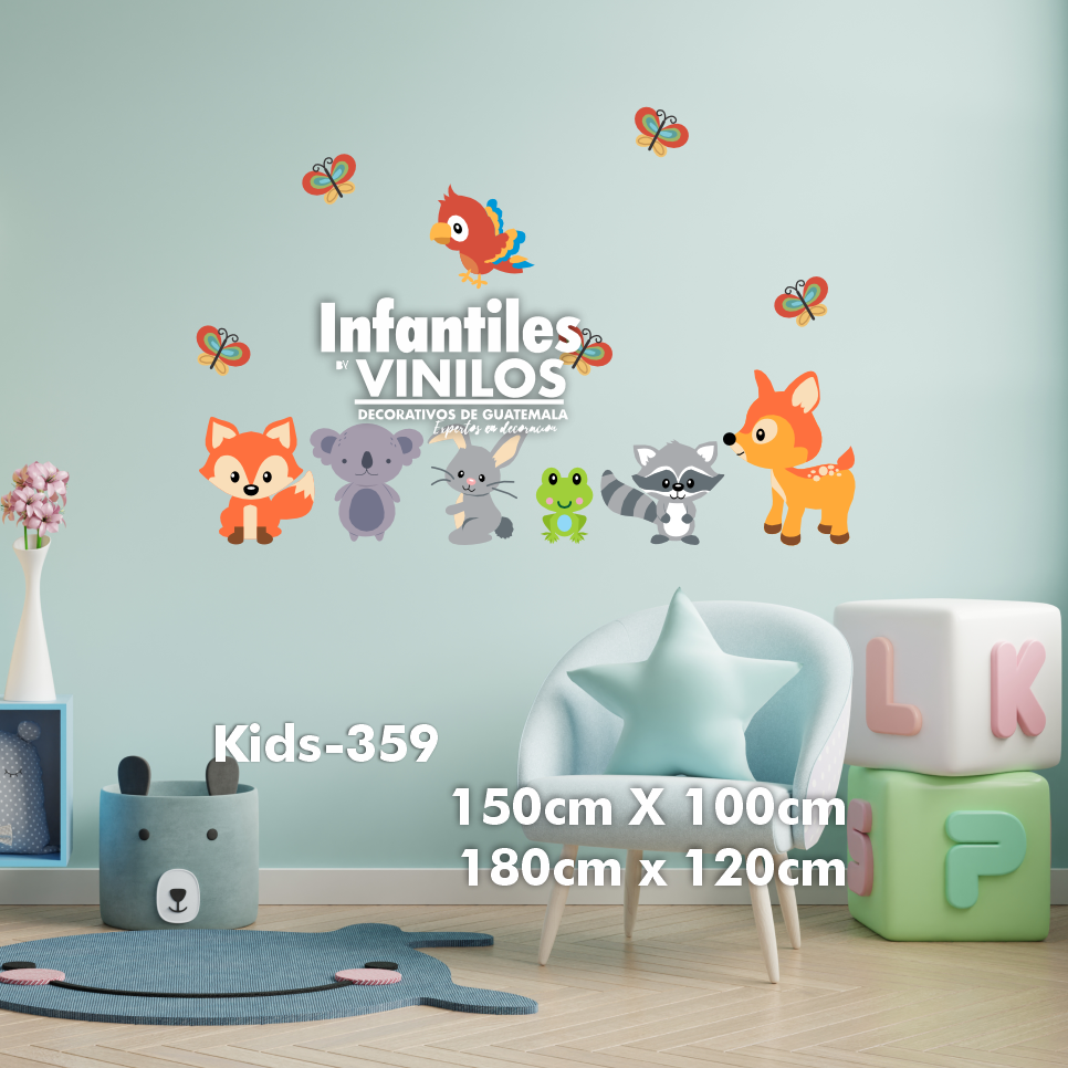 Wallsticker Animalitos   - Decoración animalitos para pared Kids359