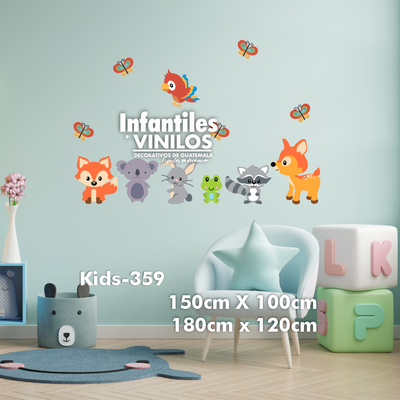 Wallsticker Animalitos   - Decoración animalitos para pared Kids359