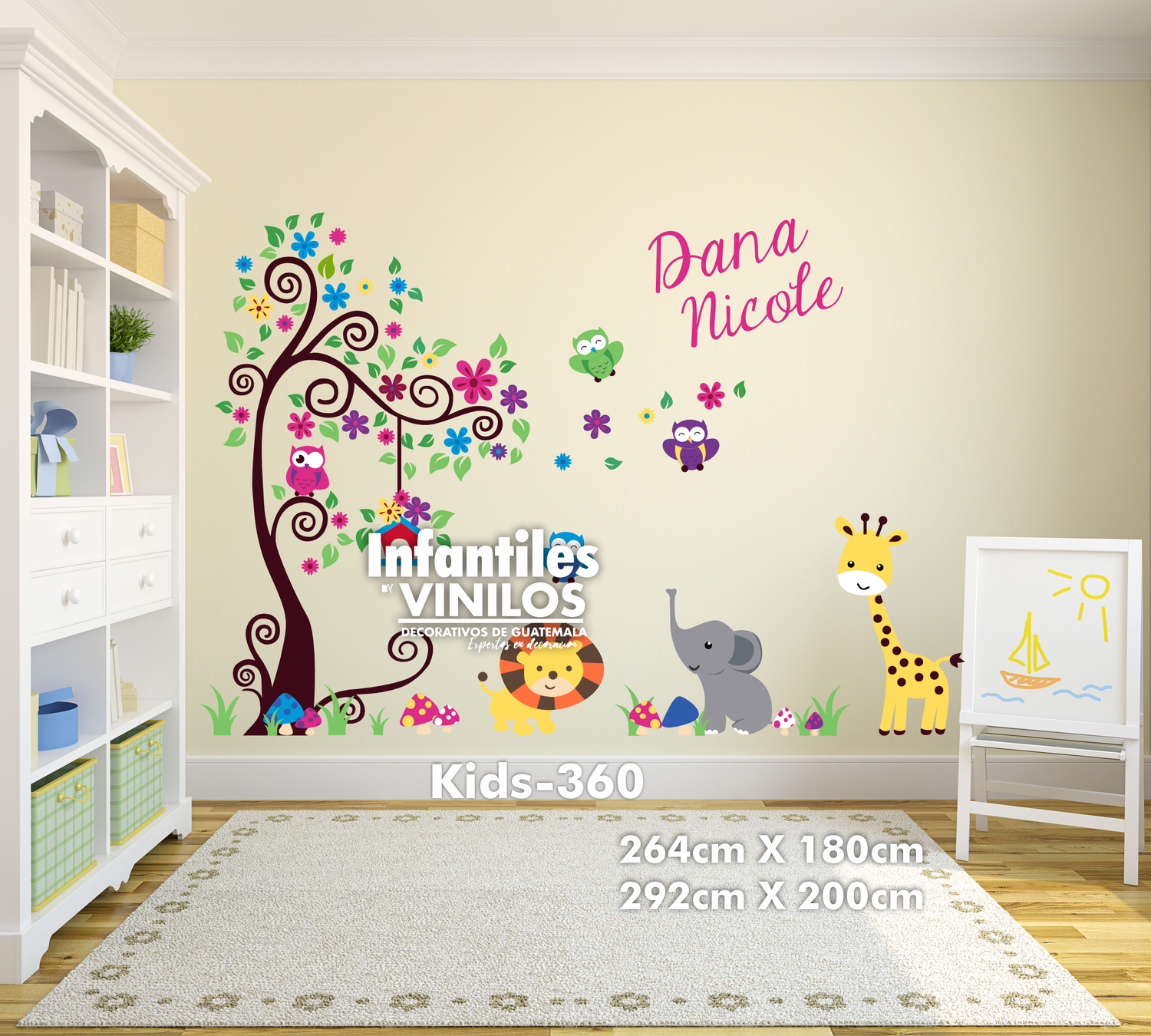 Jungle Animals Nursery Wall Decal- Calcomania para pared Animalitos kids360