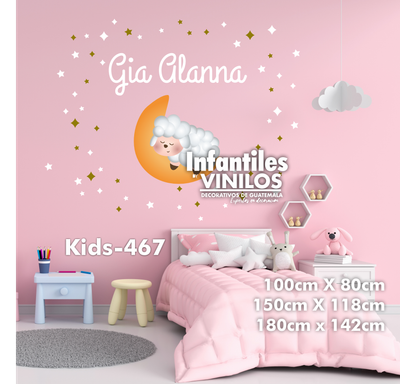 Ovejita decoracion dormitorio infantil Wall Decal- Calcomania para pared Animalitos kids467