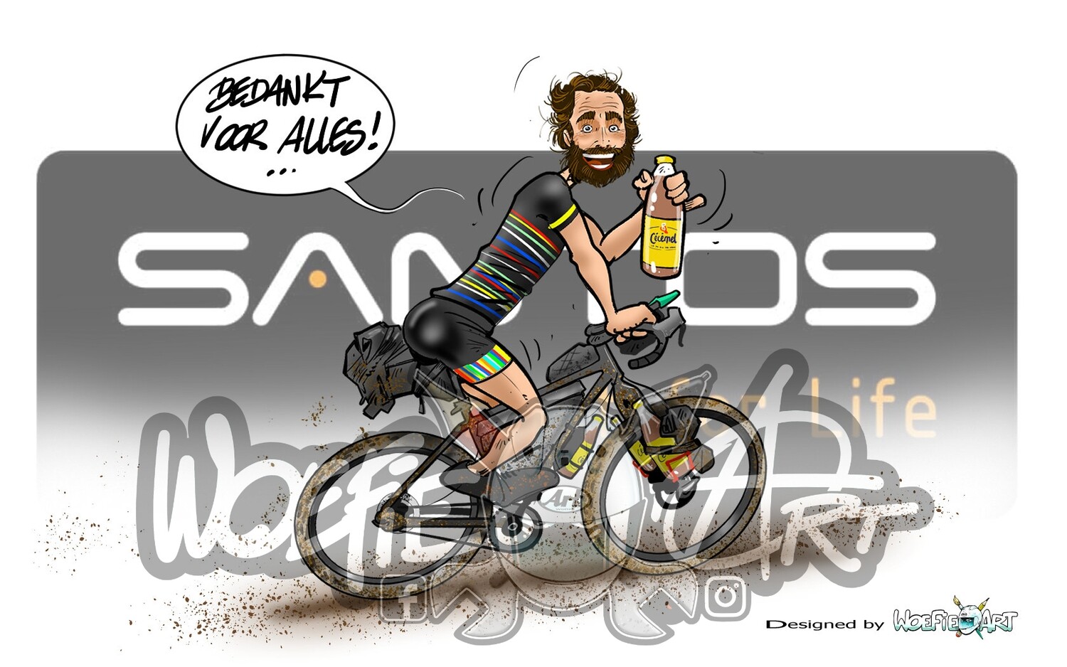 Santos bikes cartoon