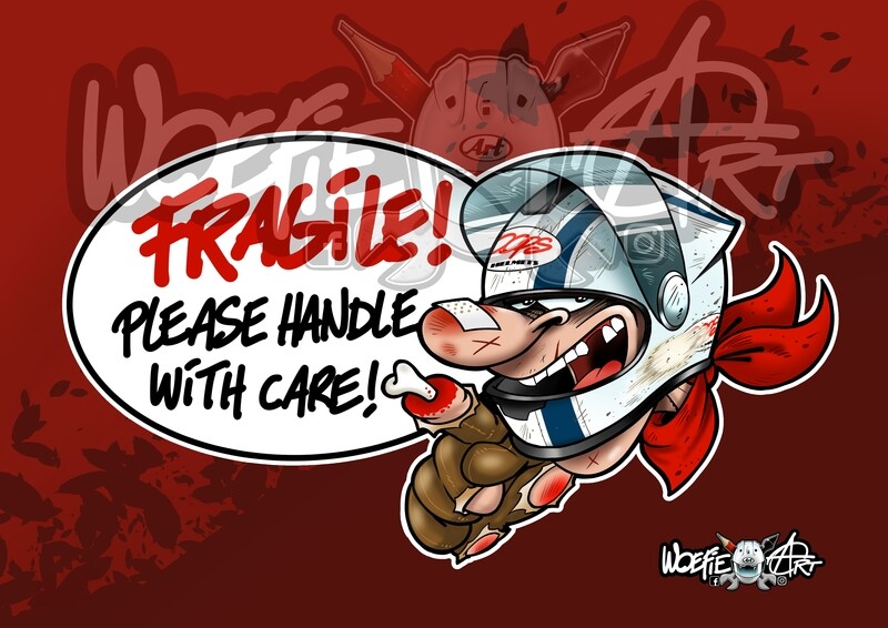 FRAGILE BIKER STICKER