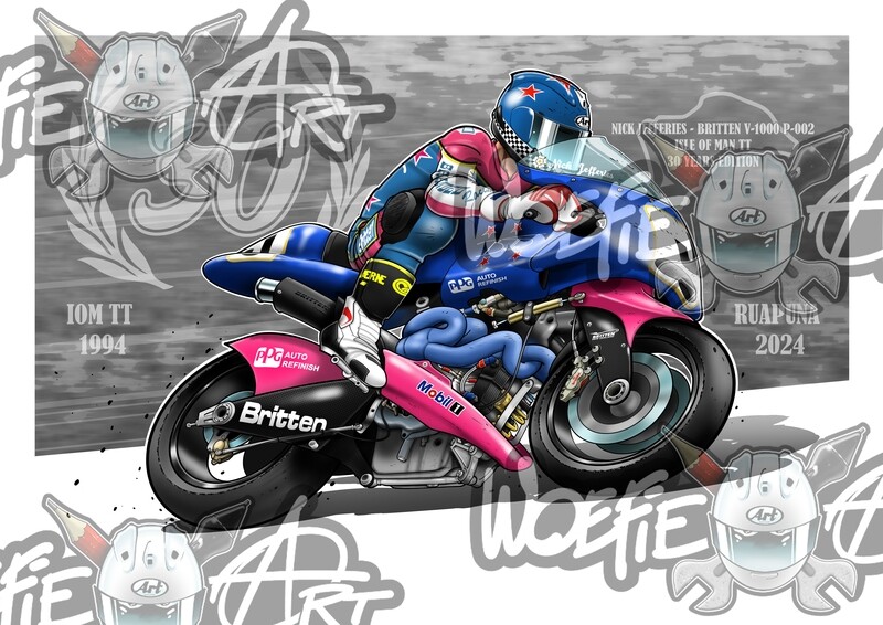 BRITTEN IOM TT 30 YEARS CELEBRATION PRINT