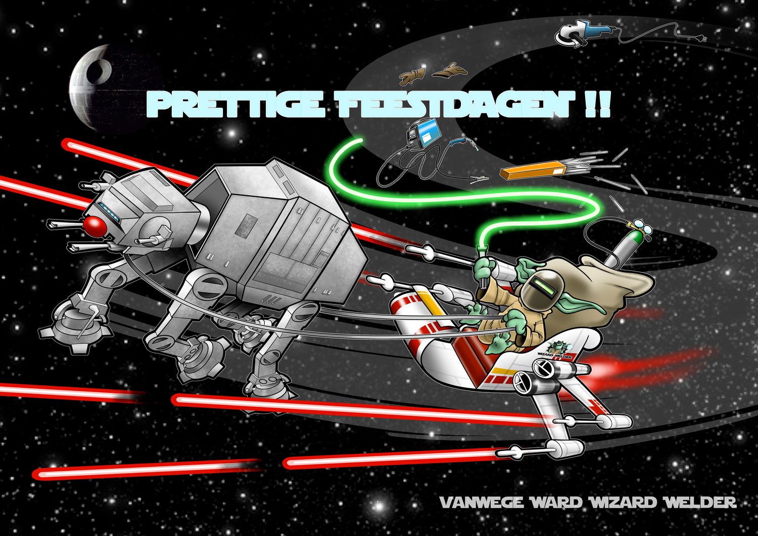 WIZARD WELDER CHRISTMAS/HOLIDAY CARD