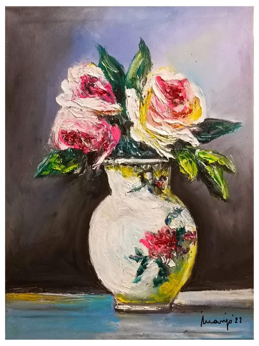 "JARRÓN CON FLORES"