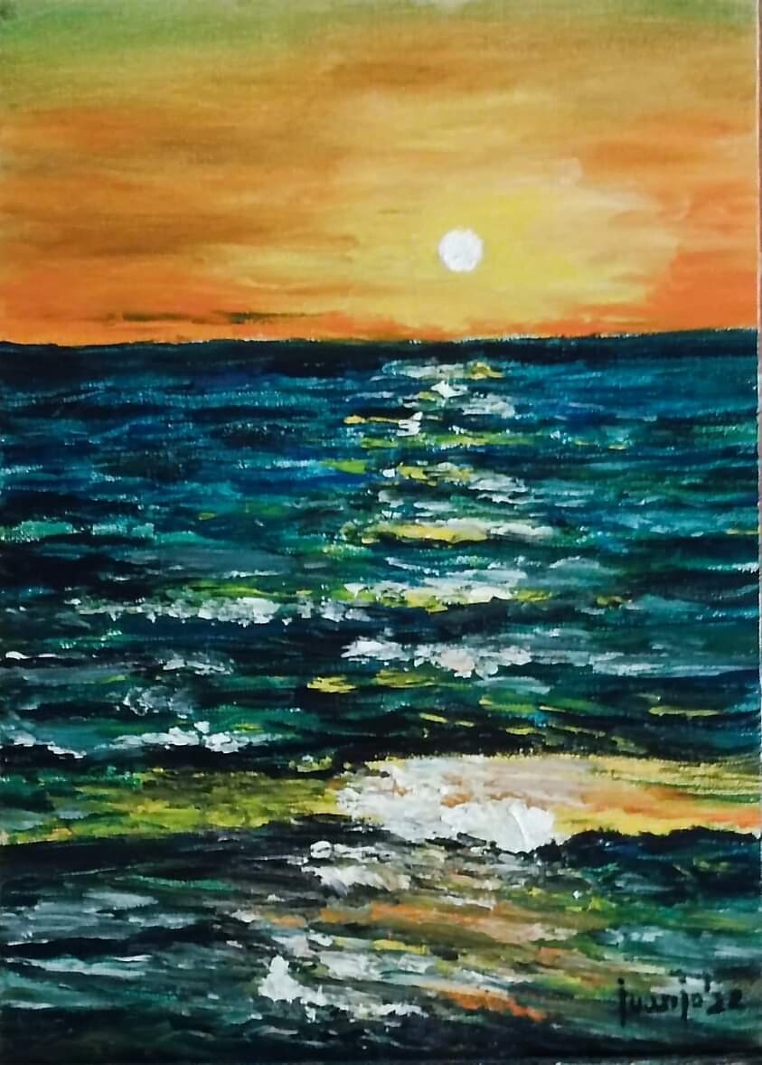 "MAR EN CALMA AL ATARDECER"