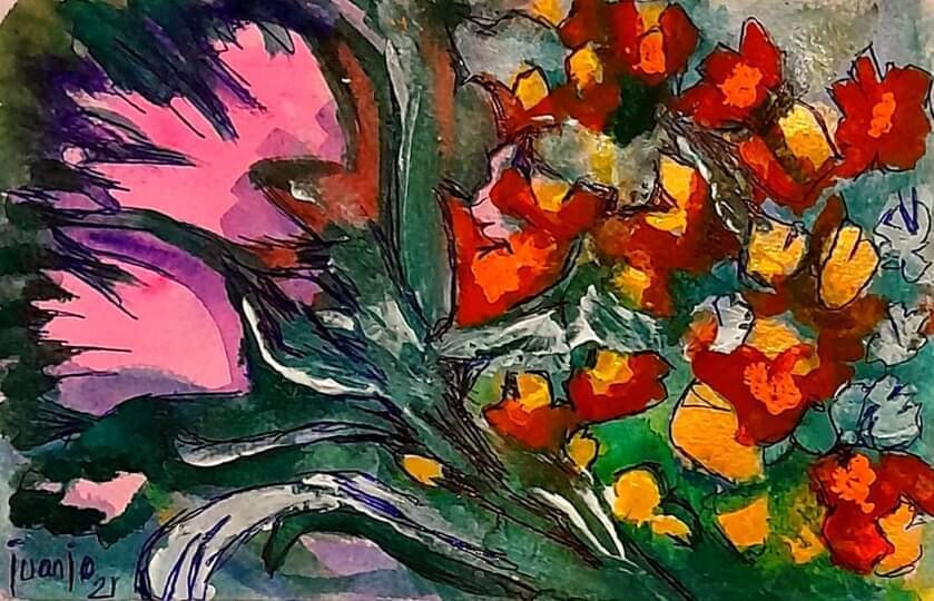 "DISEÑO VIDRIERA FLORAL"