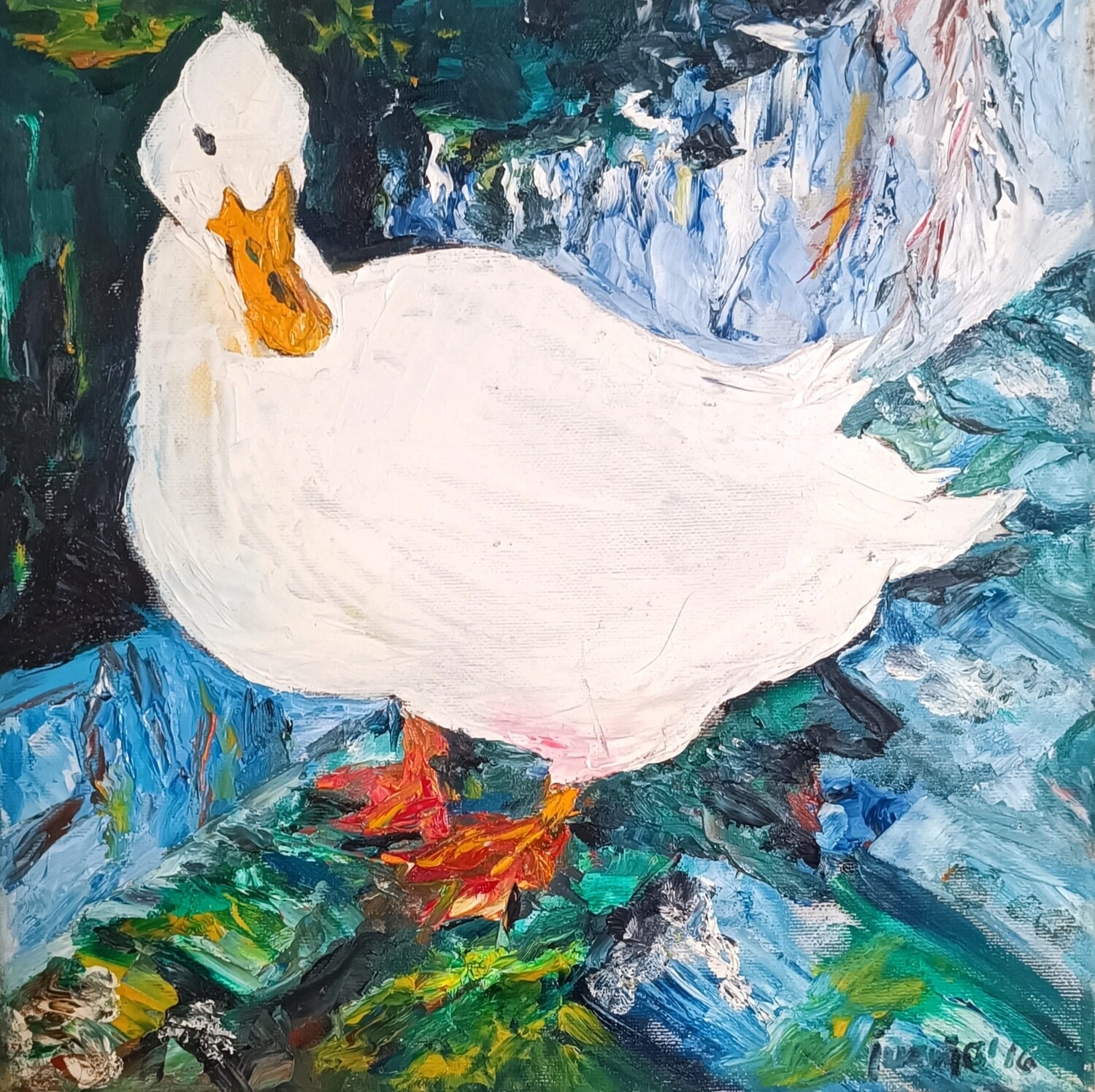 "PATO Y ESTANQUE "
