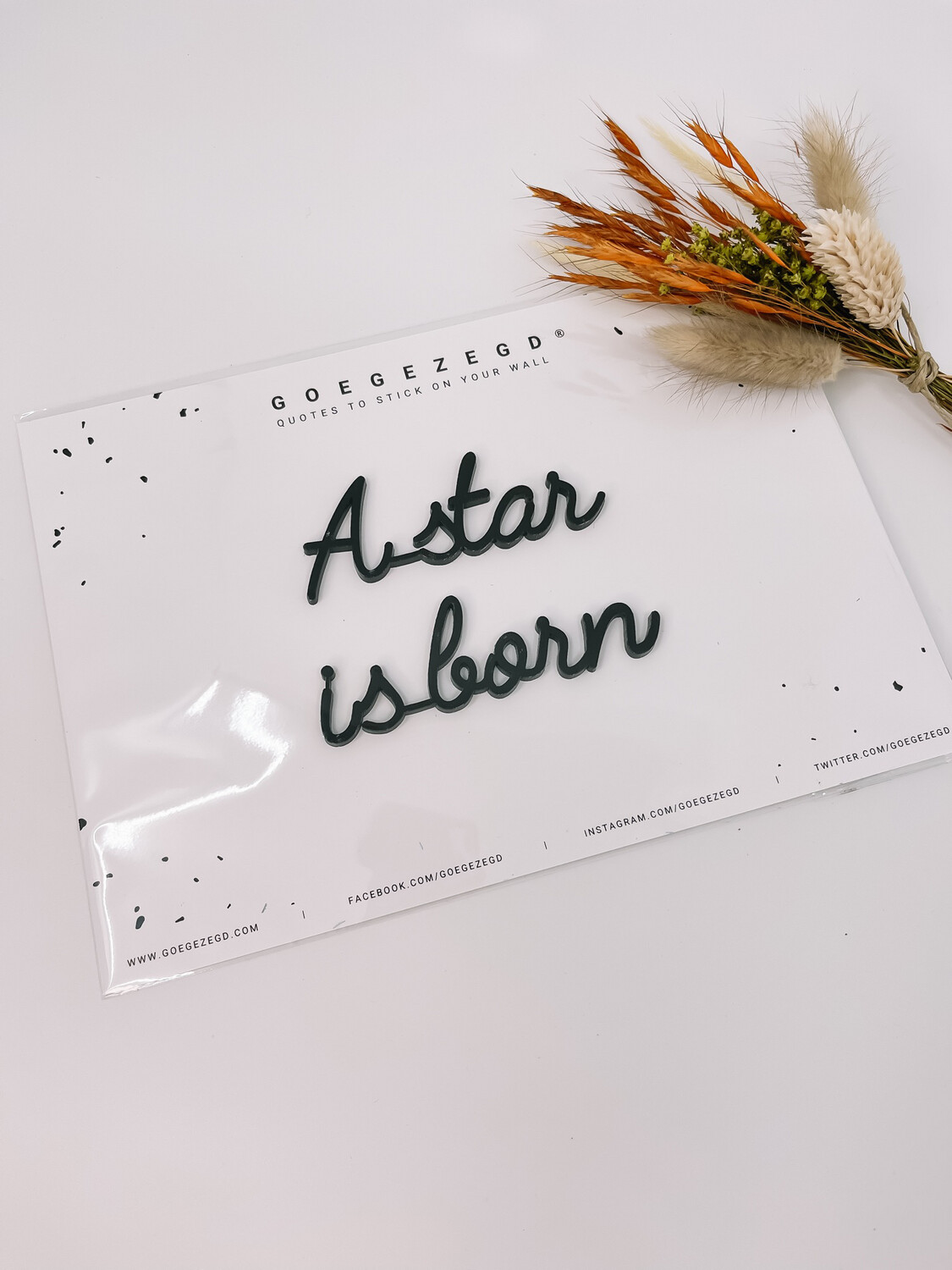 Zelfklevende Quote - A star is born