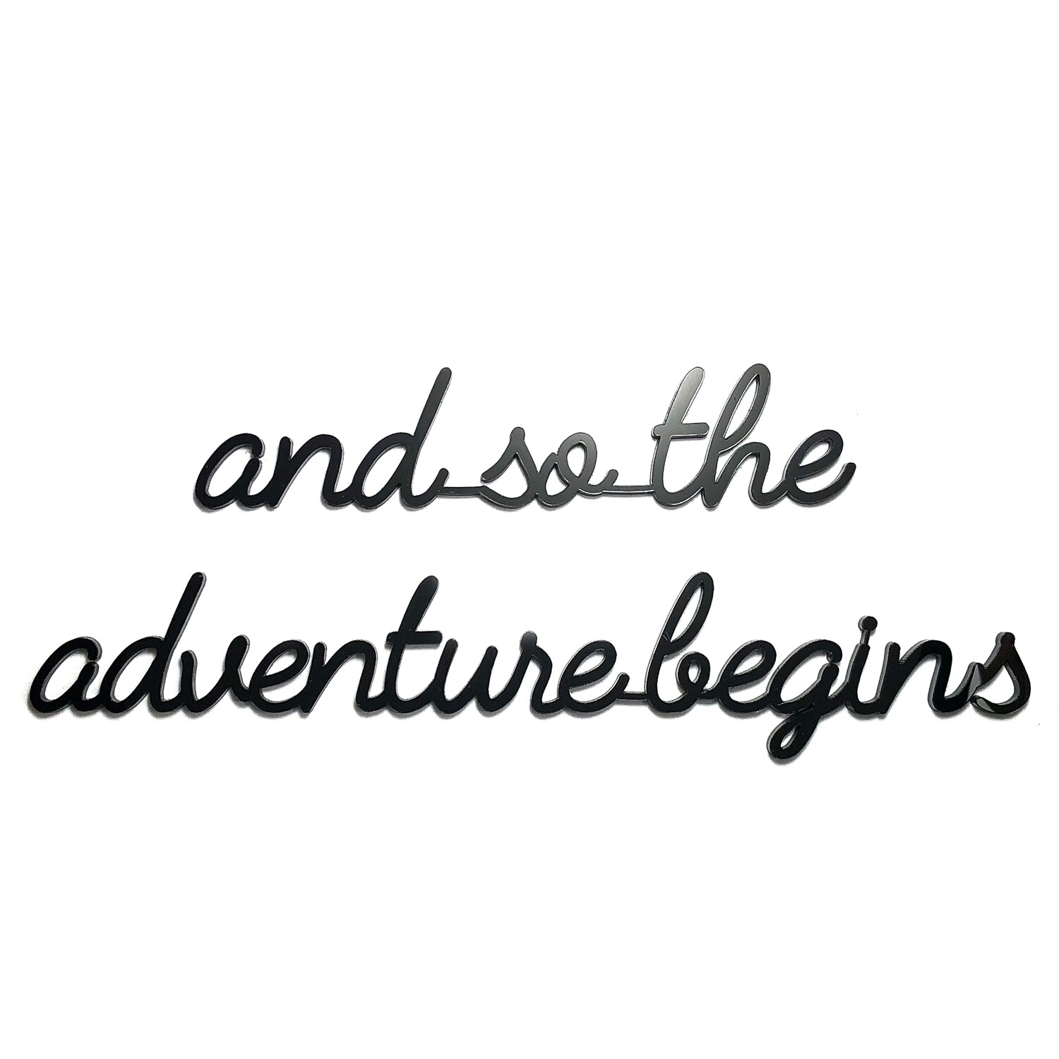 Zelfklevende quote - And so adventure begins