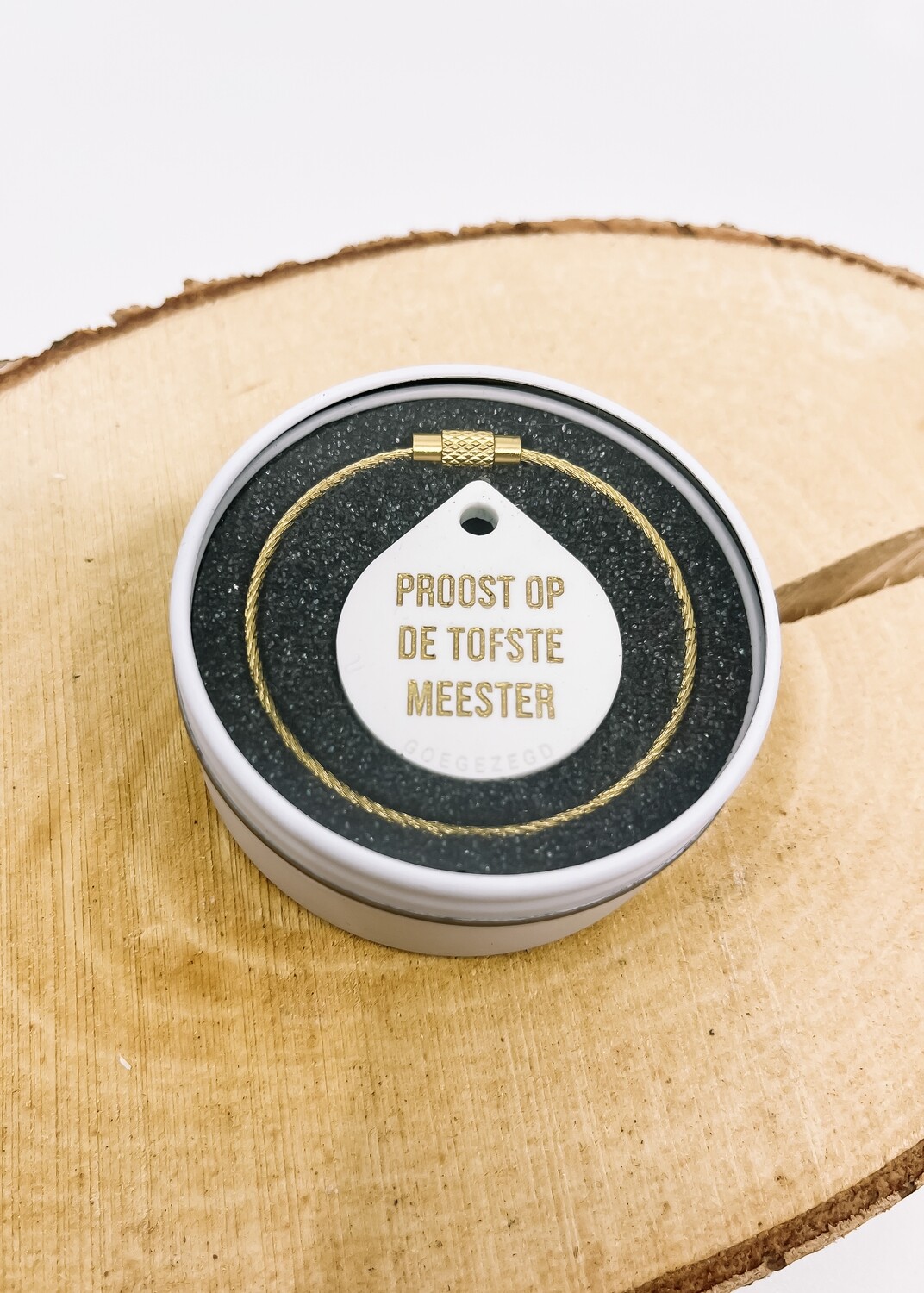 Sleutelhanger &#39;Proost op de tofste meester&quot;