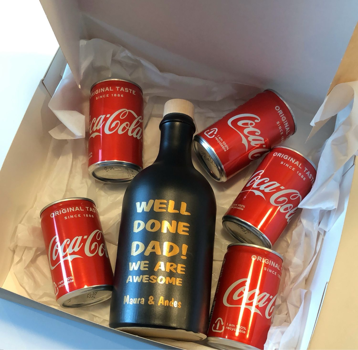 Gepersonaliseerd Fles “Well done dad…