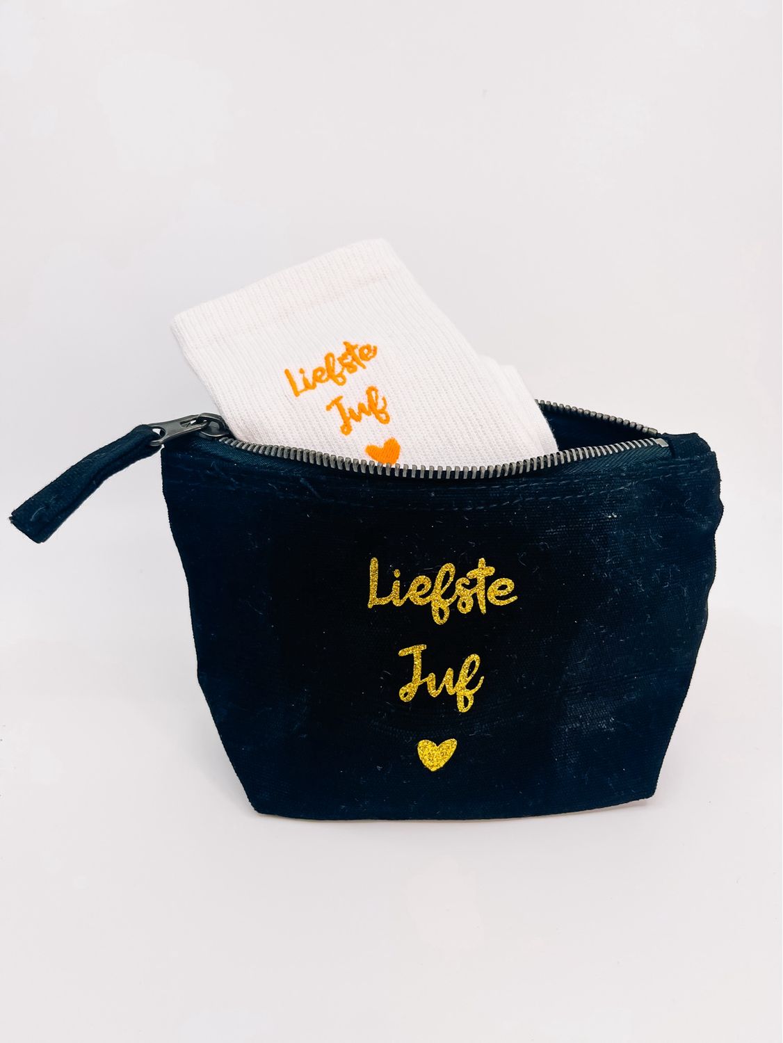 Sokken Liefste Juf + Mini Toilettasje