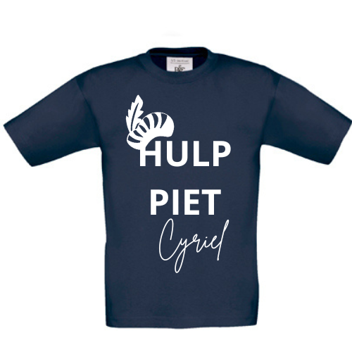 T-shirt korte mouwen  Hulp Piet met naam