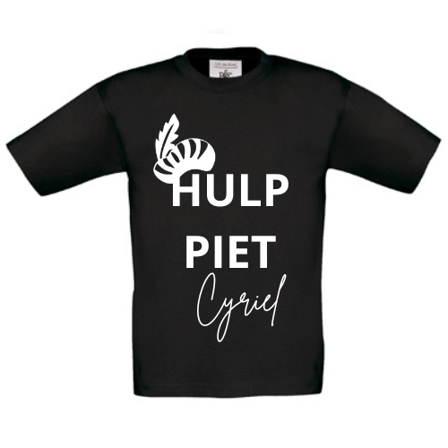 T-shirt korte mouwen  Hulp Piet met naam