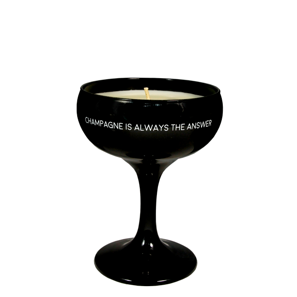 Sojakaars in glas - Champagne is always the answer