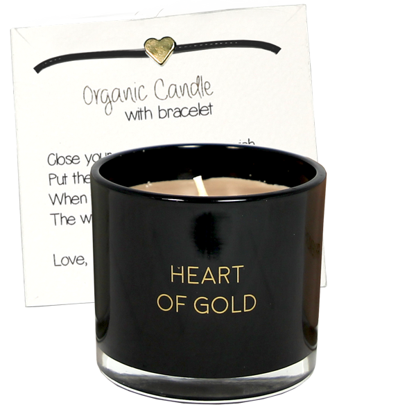 Geurkaars met armband - Heart of gold