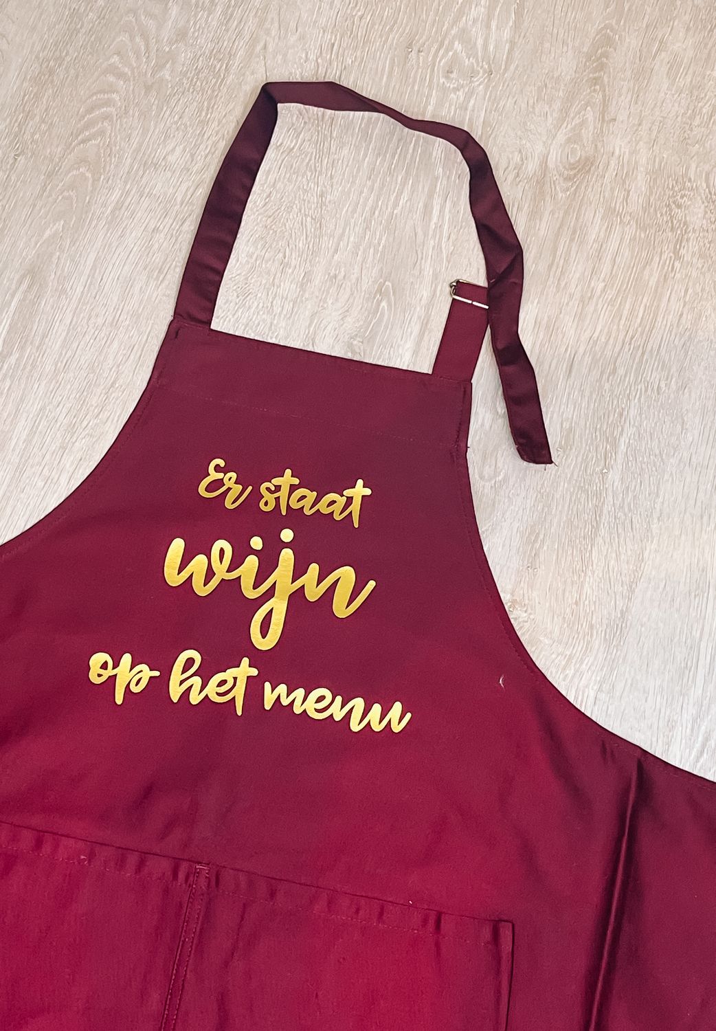 Keukenschort - Er staat wijn op het menu