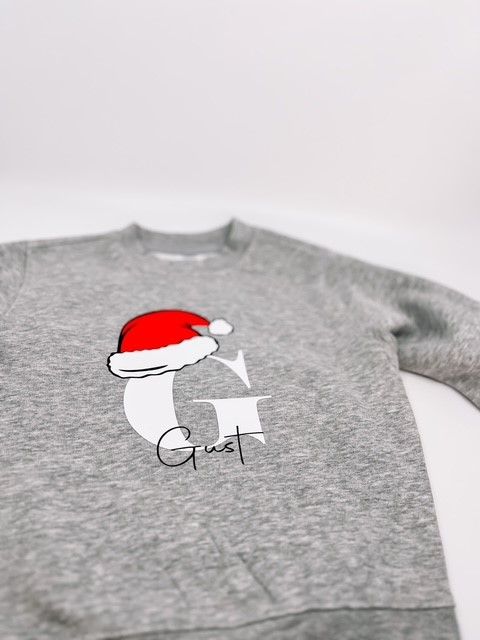 Sweater grote letter + naam - Kids