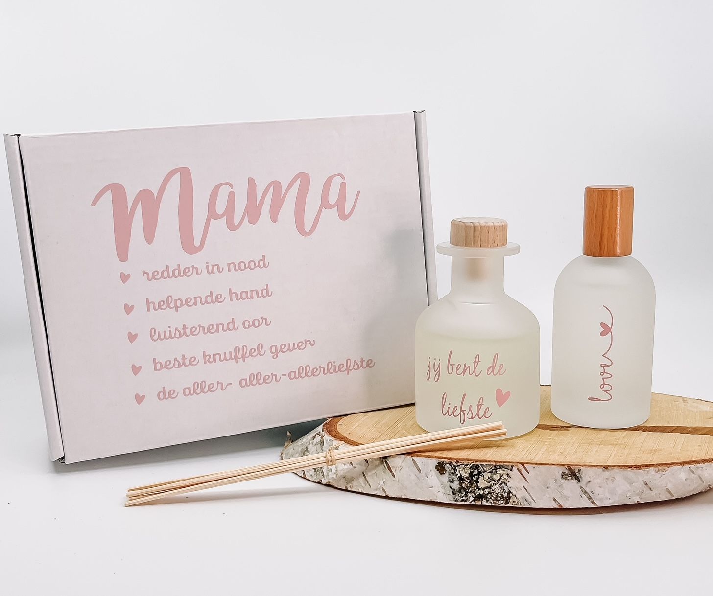 Giftbox met huisparfum en roomspray - wit