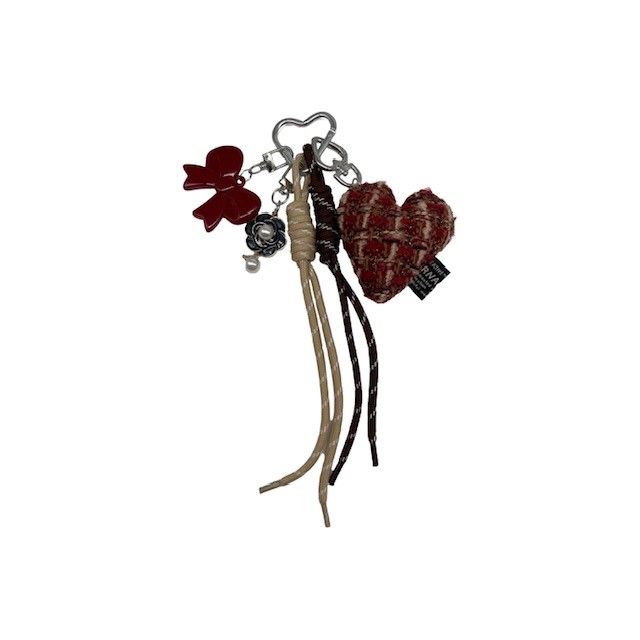 Bag Charms Hart bordeaux