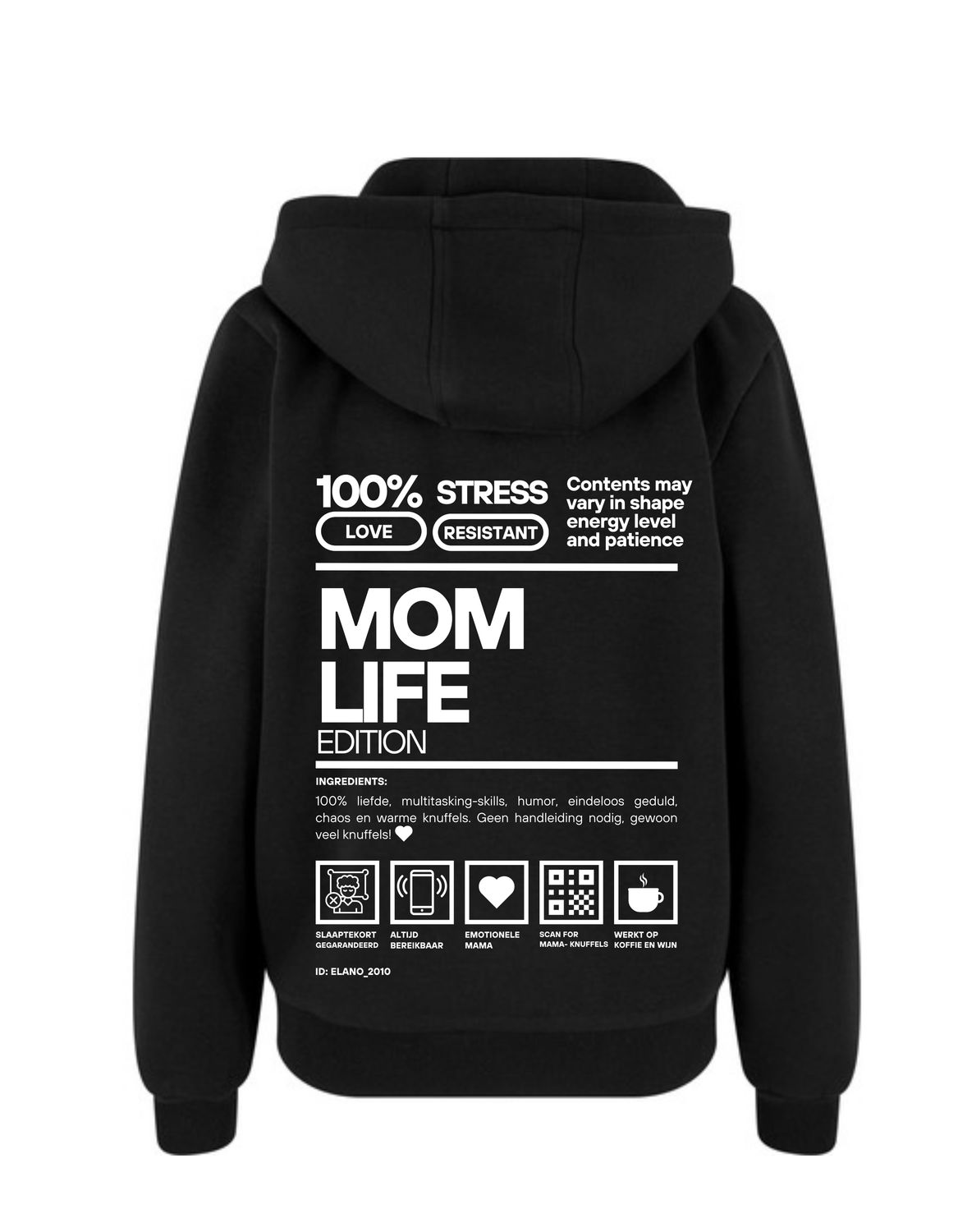 Hoodie met rits - Mom Life Edition