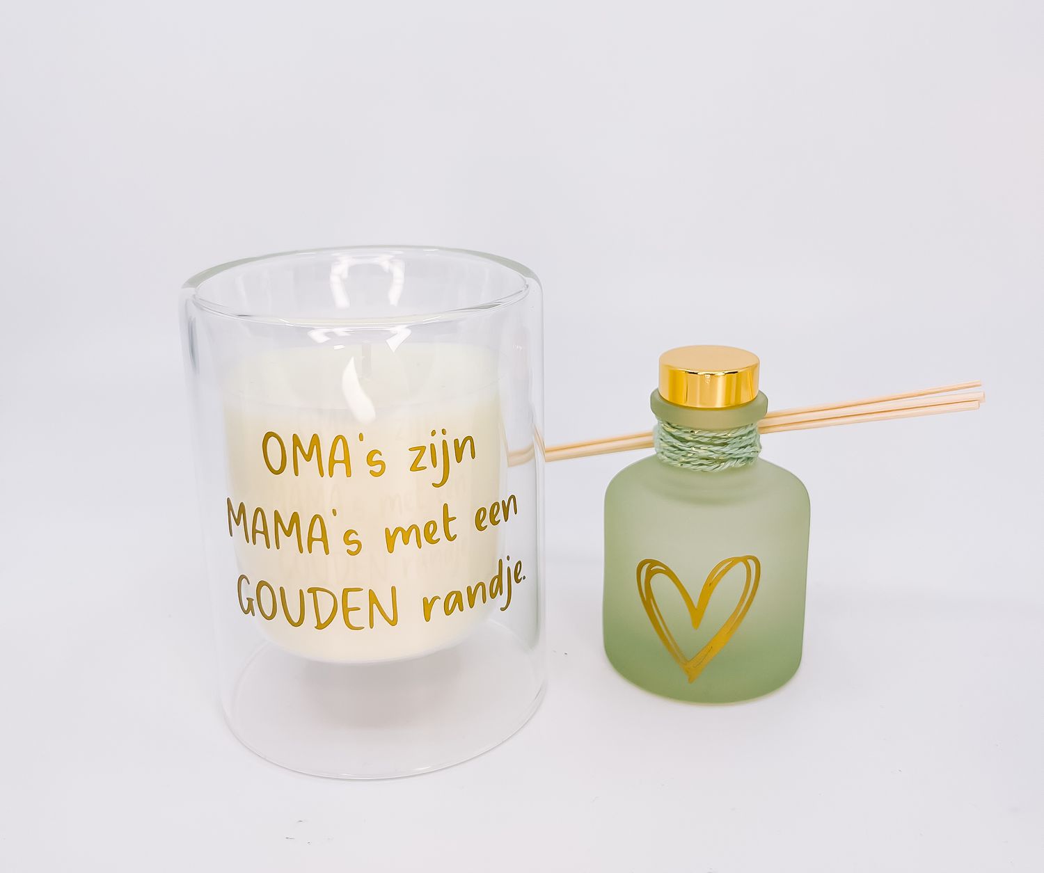 Kaars dubbelwandig glas