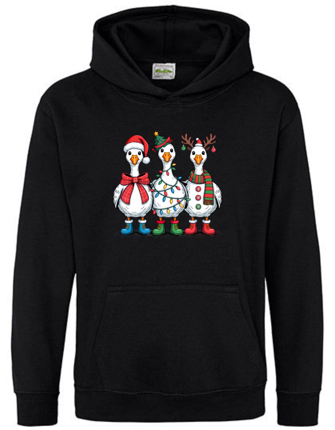 Kersthoodie Ganzen - kids