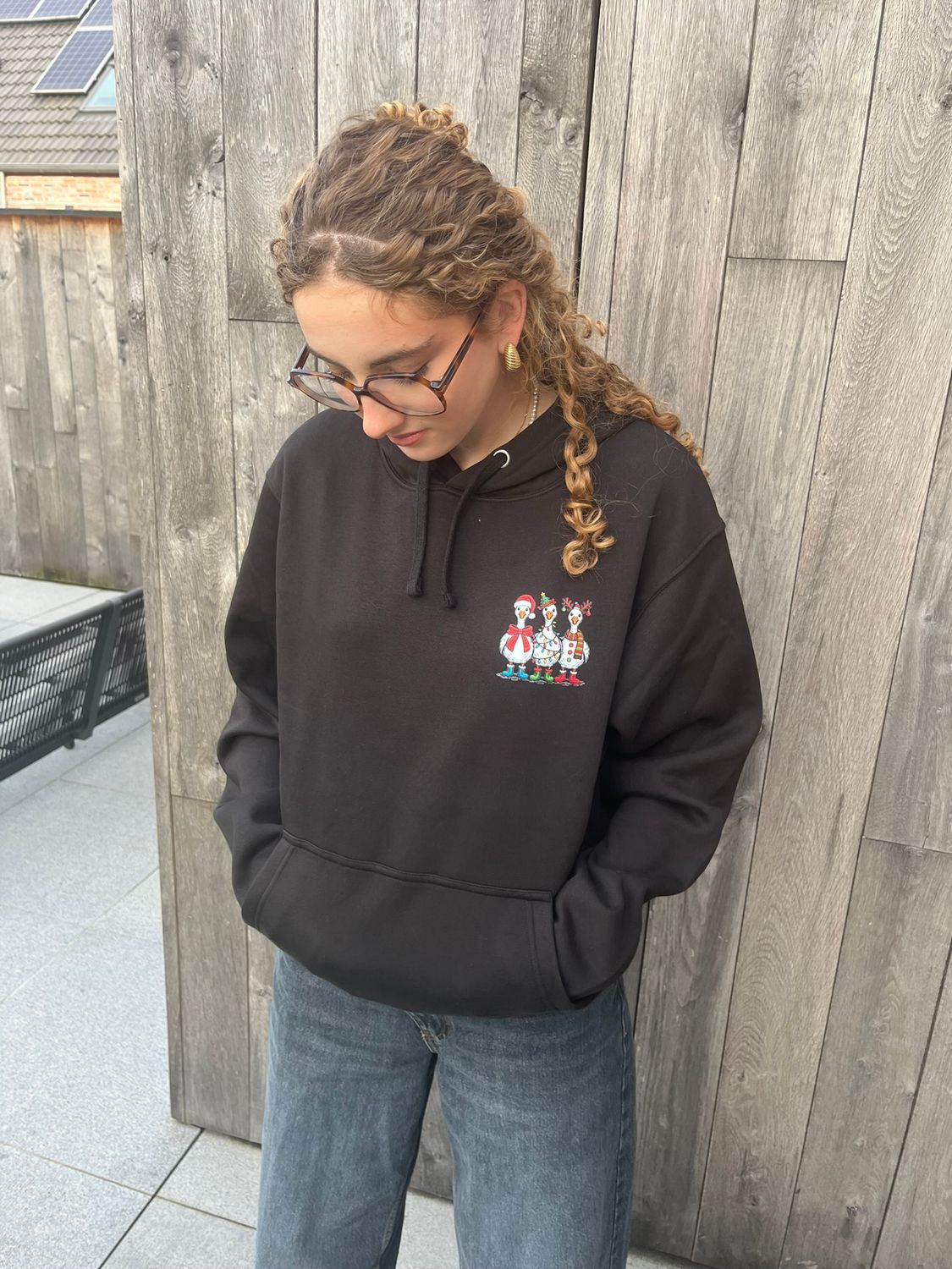 Kersthoodie Ganzen - Volwassenen