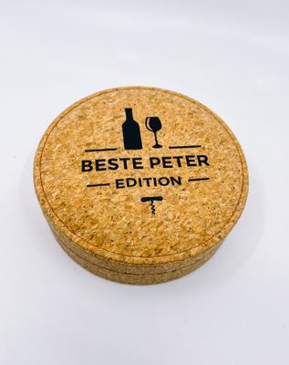 Wijnset in natuurkurkdoos