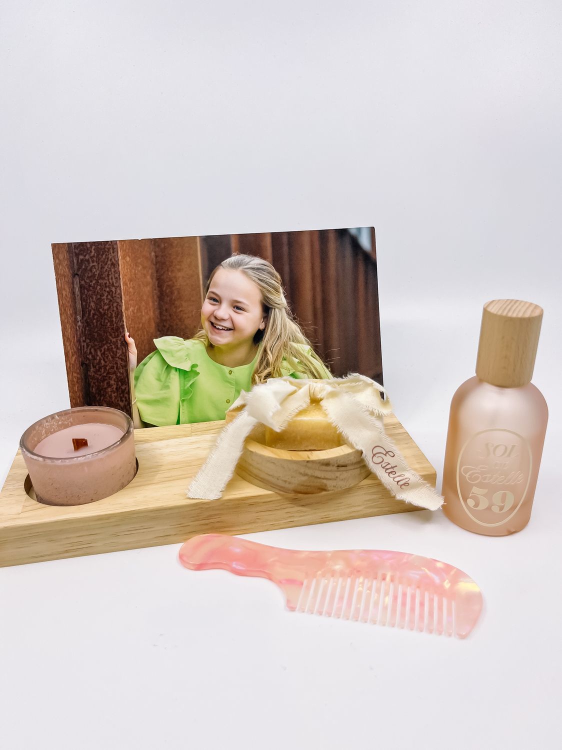 Geurblokje met houtenschaaltje