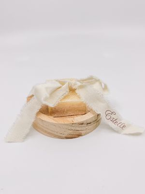 Geurblokje met houtenschaaltje