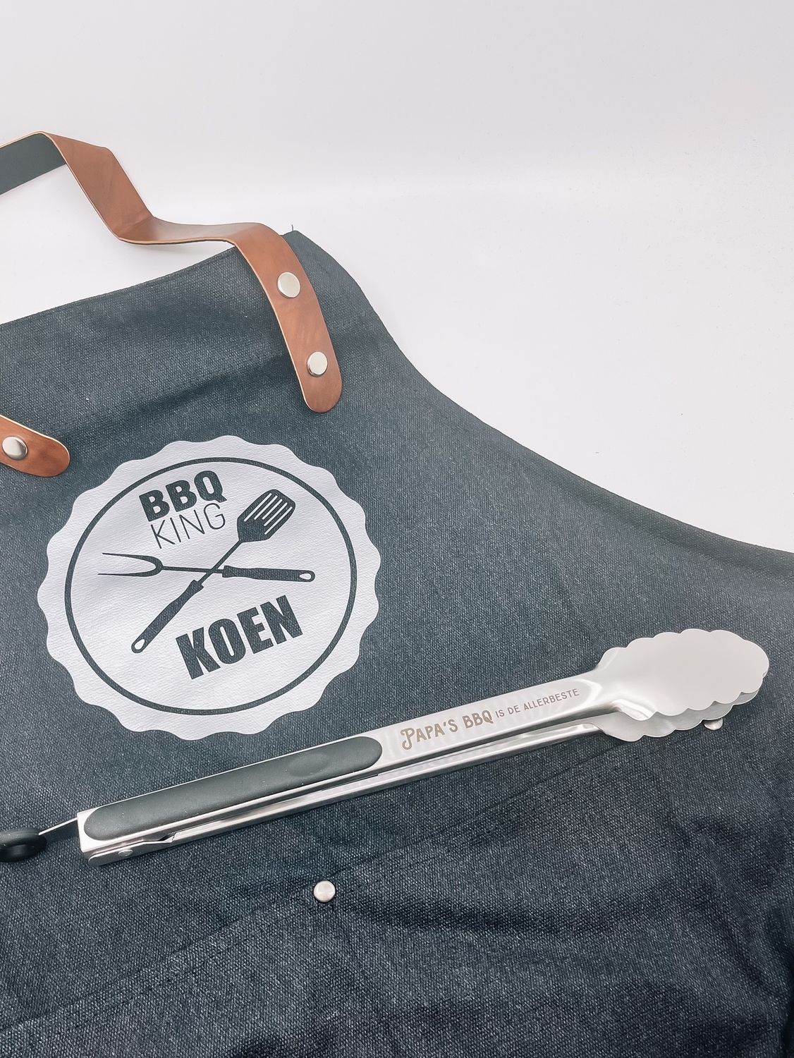 Set Luxe Keukenschort + BBQ - tang