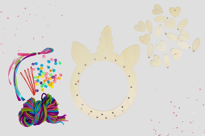 Unicorn dromenvanger knutselpakket 4 stuks