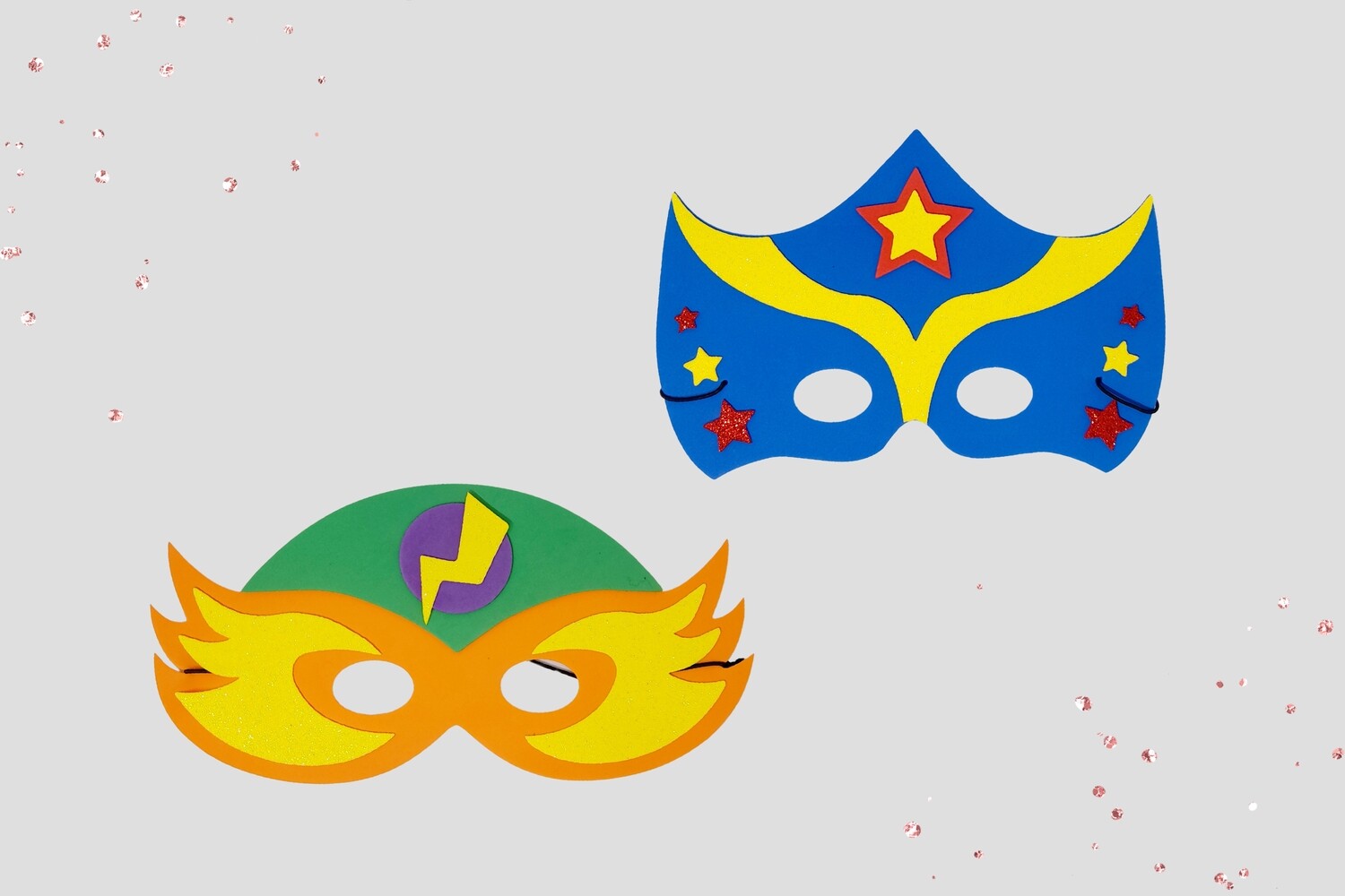 Superhelden maskers knutselpakket 2 stuks