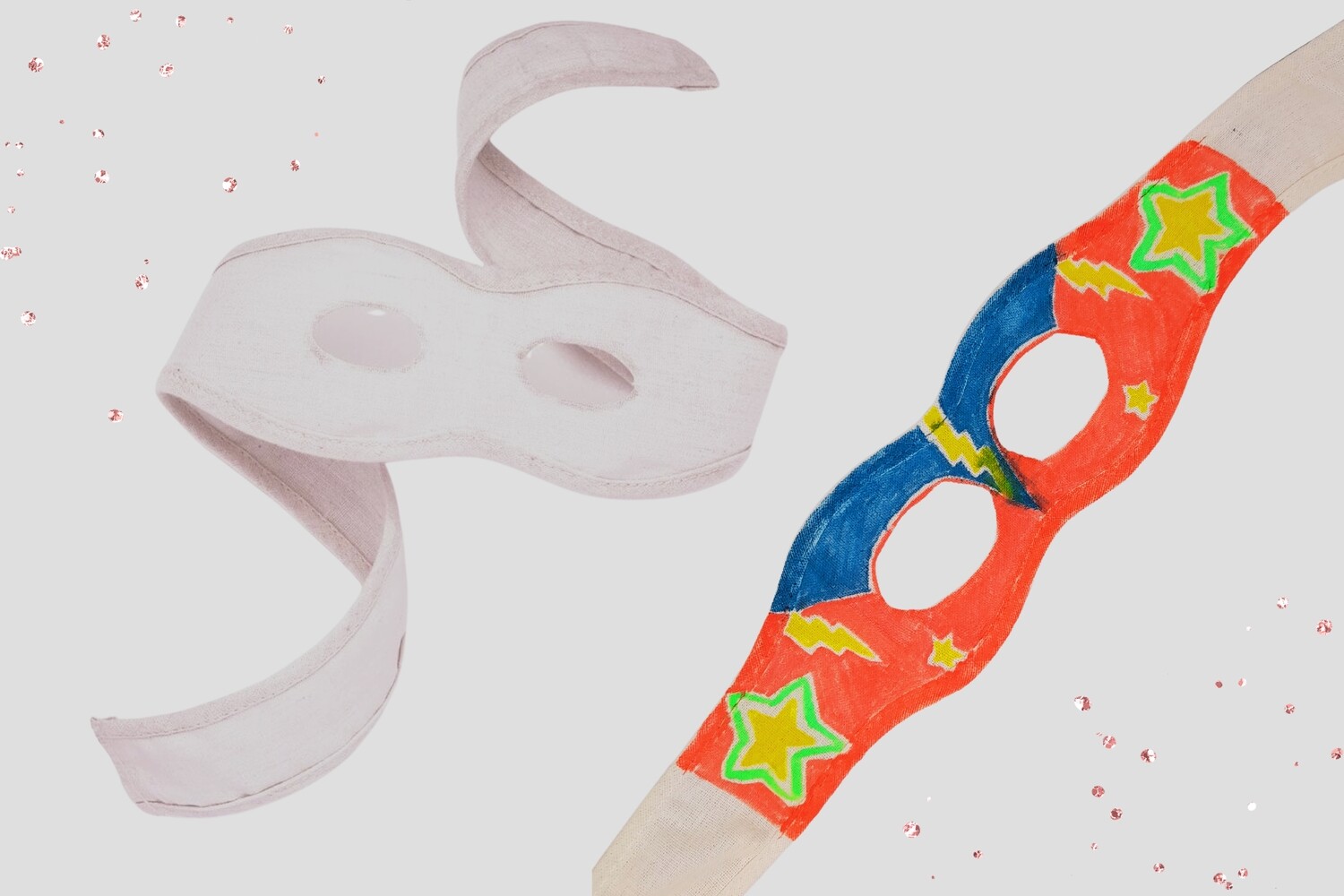 Superhelden blanco textielmasker