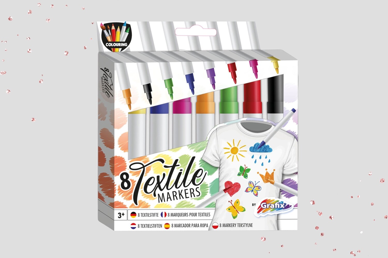 Textiel stiften 8 stuks