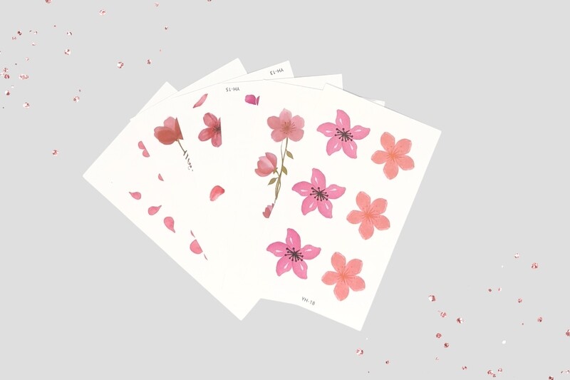 Tatoo&#39;s Flowers kleine set van 6 kaarten