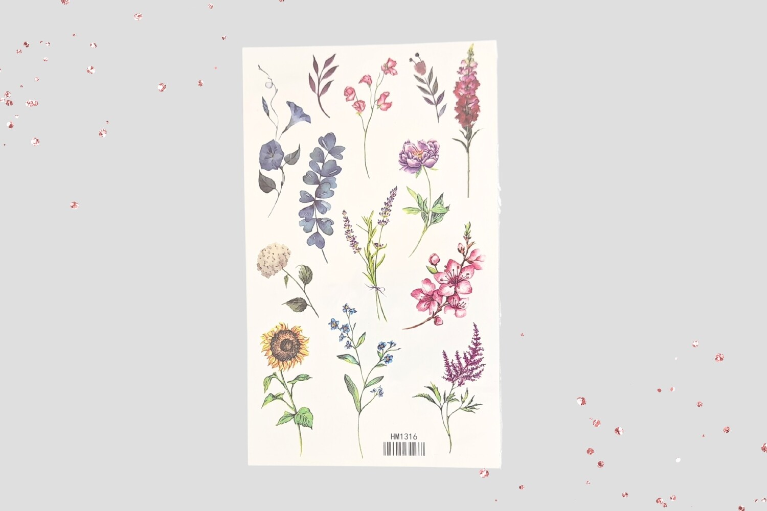 Tattoo&#39;s flowers 1 set medium