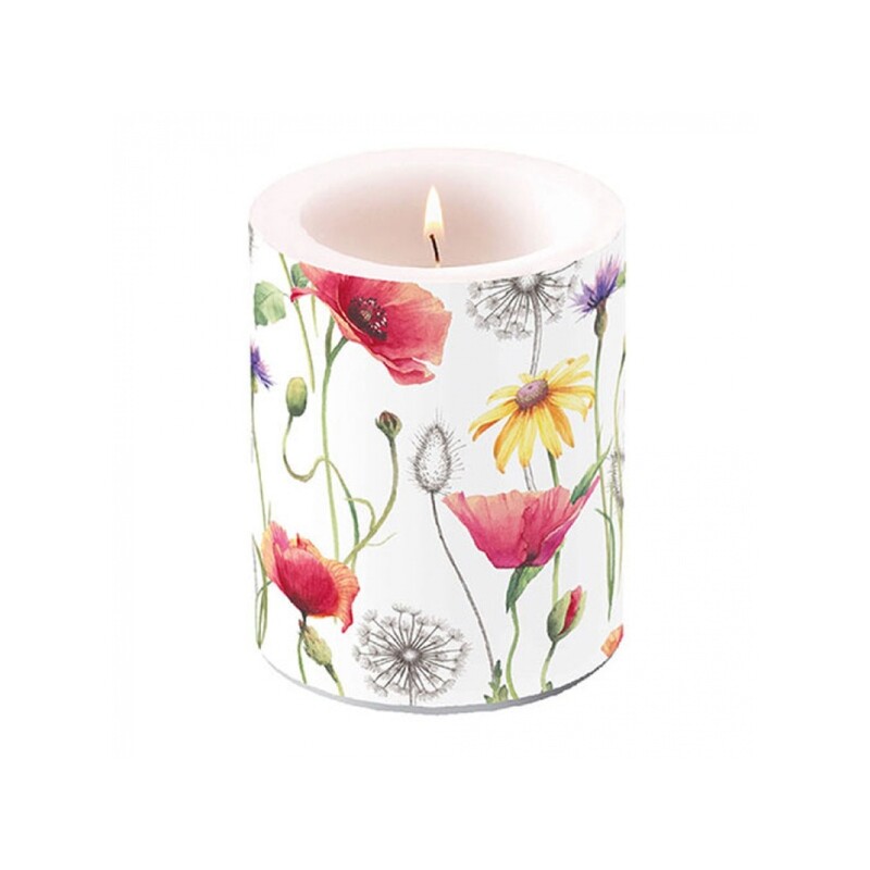 Kaars groot &quot;Poppy meadow&quot;