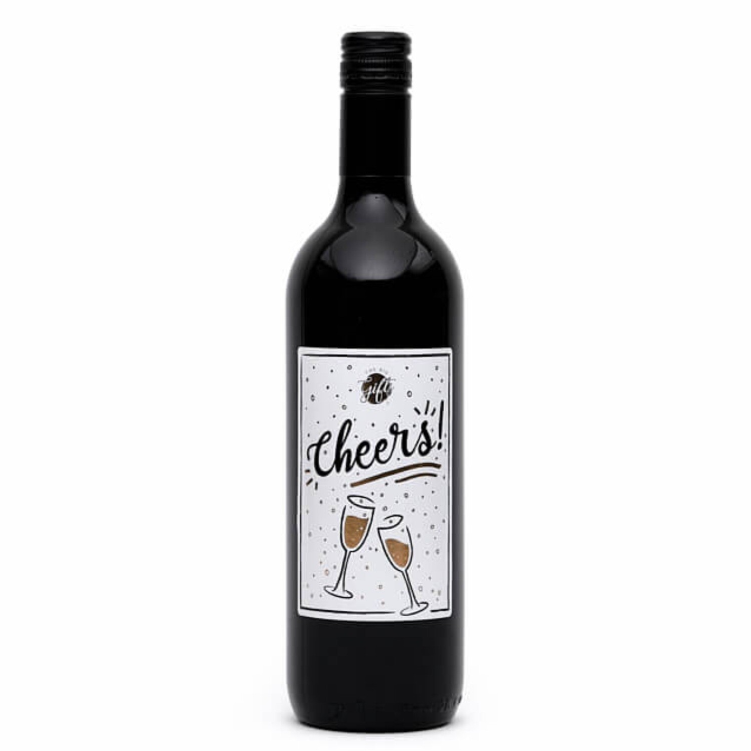 Wijnfles rood - Cheers!