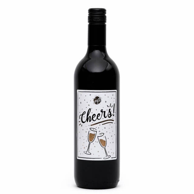 Wijnfles rood - Cheers!