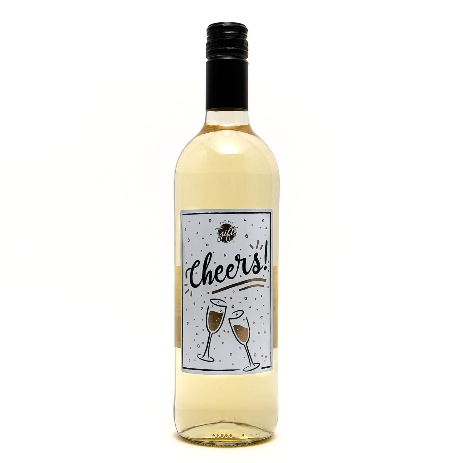 Wijnfles wit - Cheers!