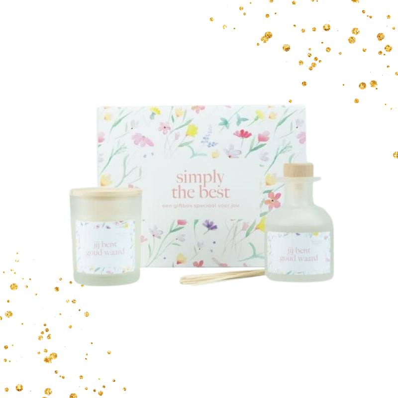 Geschenkset geurkaars en diffuser
