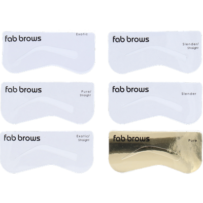 Fab Brows Set van 6 Wenkbrauwsjablonen
