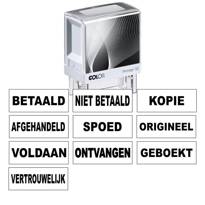 COLOP printer stempel met vaste tekst