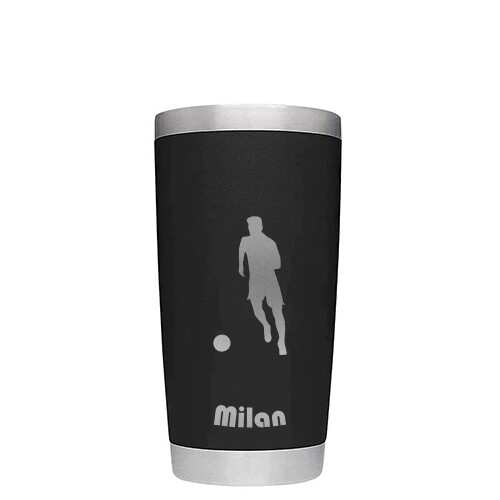 Tumbler/Reisbeker - 590ml - met naam en sportafbeelding
