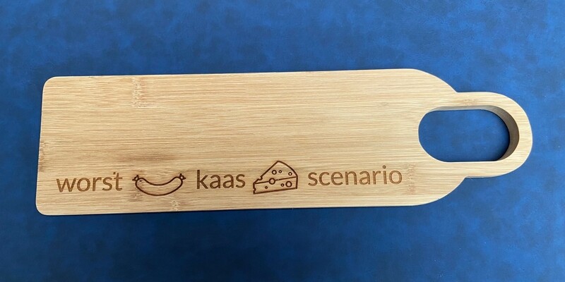 Serveerplank bamboehout - Worst Kaas Scenario