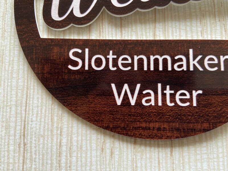 Welkomstbord - Kersenhout look